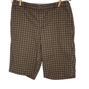 Lauren Ralph Lauren Vintage Plaid Bermuda Shorts Brown Sz 10 Golf Academia Y2K